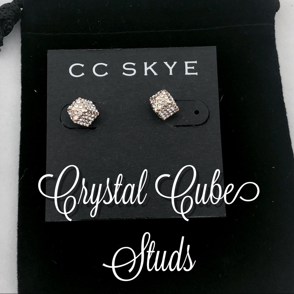 CC SKYE Crystal Cube Earrings